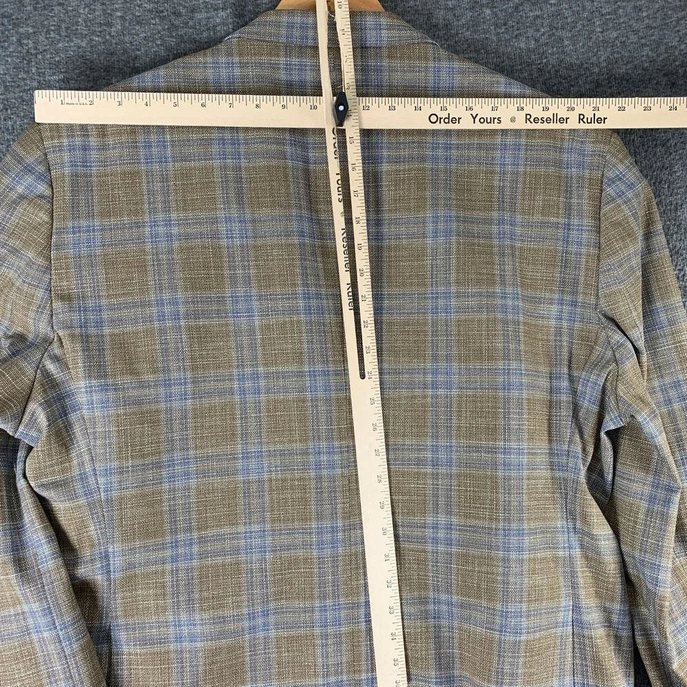 Joseph Abboud Blazer Jacket Men 52R Brown Glen Plaid Sport Coat NEW